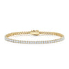18ct Yellow Gold Oval Cut Diamond Line Bracelet