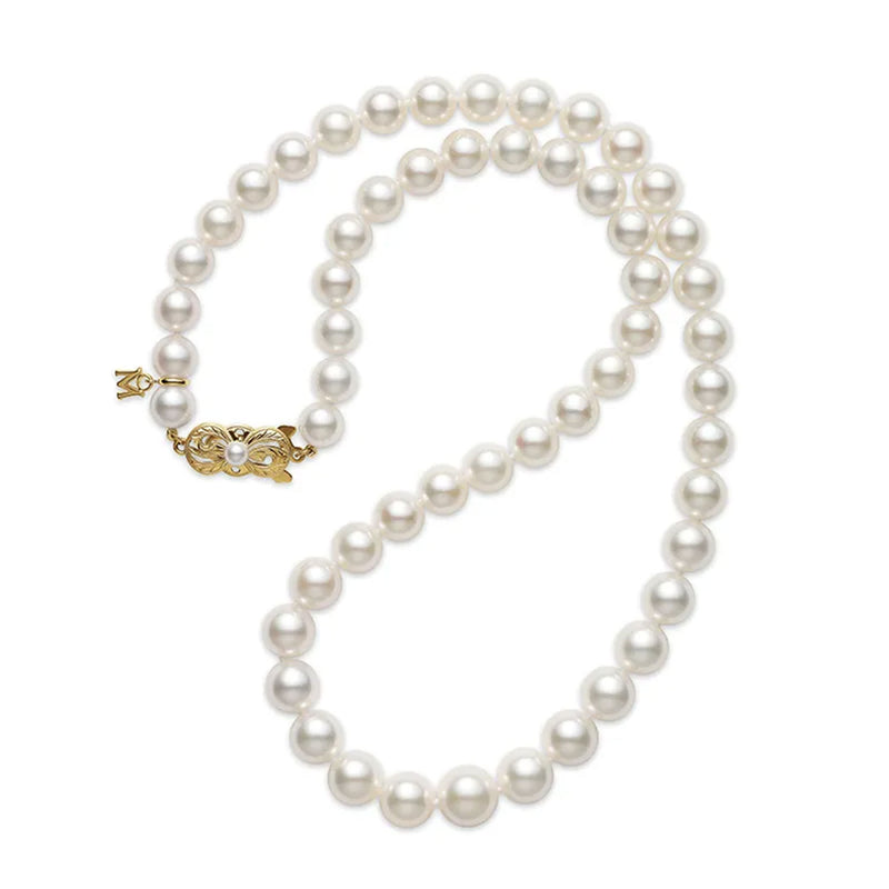 Mikimoto 18ct Yellow Gold Cultured Pearl Necklace - Berry's Jewellers