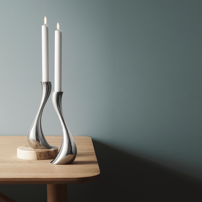 Georg Jensen Cobra Medium Candlesticks Set - Berry's Jewellers