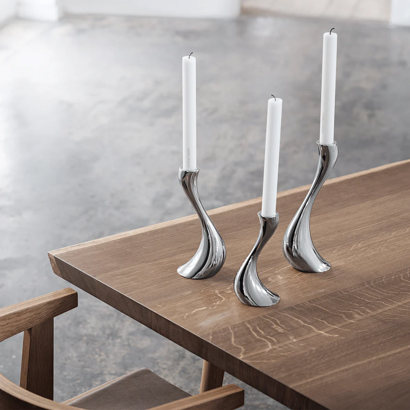 Georg Jensen Cobra Large Candlesticks Set - Berry's Jewellers