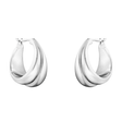 Curve Sterling Silver Hoop Earrings