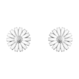 Daisy Silver And White Enamel Stud Earrings