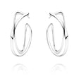 Large Infinity Silver Hoop Earrings