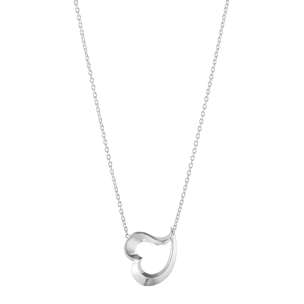 Hearts Of Georg Jensen Love Leaf Sterling Silver Necklace