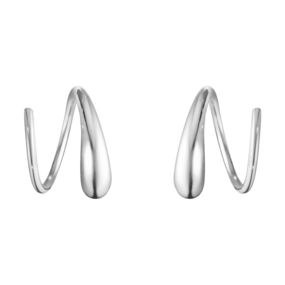 Georg Jensen Mercy Sterling Silver Swirl Earrings - Berry's Jewellers