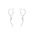 Mercy Sterling Silver Twisted Long Drop Earrings