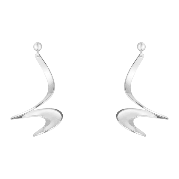 Georg Jensen Moebius Silver Drop Earrings - Berry's Jewellers