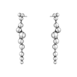 Moonlight Grapes Oxidised Sterling Silver Long Drop Earrings
