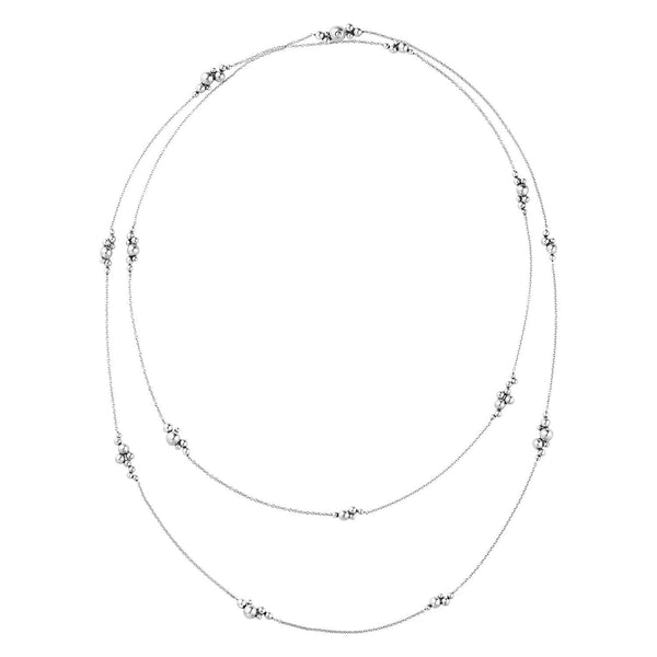Georg Jensen Moonlight Grapes Silver 120cm Long Sautoir - Berry's Jewellers