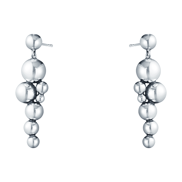Georg Jensen Moonlight Grapes silver drop earrings - Berry's Jewellers
