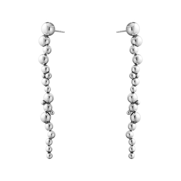 Georg Jensen Moonlight Grapes Silver Long Earrings - Berry's Jewellers