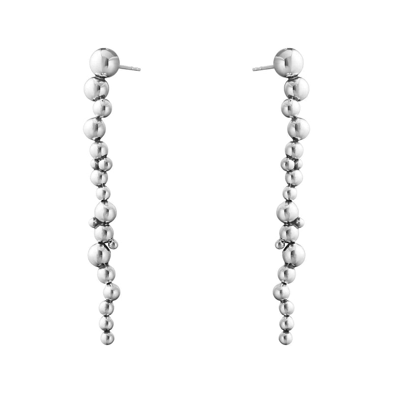 Georg Jensen Moonlight Grapes Silver Long Earrings - Berry's Jewellers