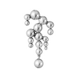 Moonlight Grapes Silver Single Chandelier Right Earring
