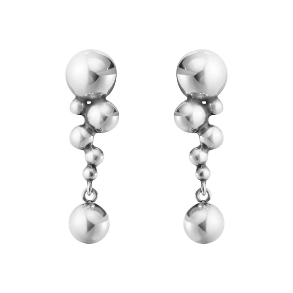 Georg Jensen Moonlight Grapes Small Silver Drop Earrings - Berry's Jewellers