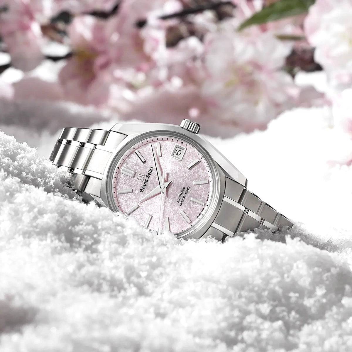 Grand Seiko 'Sakura-Kakushi' Pink Dial Watch SBGH341G