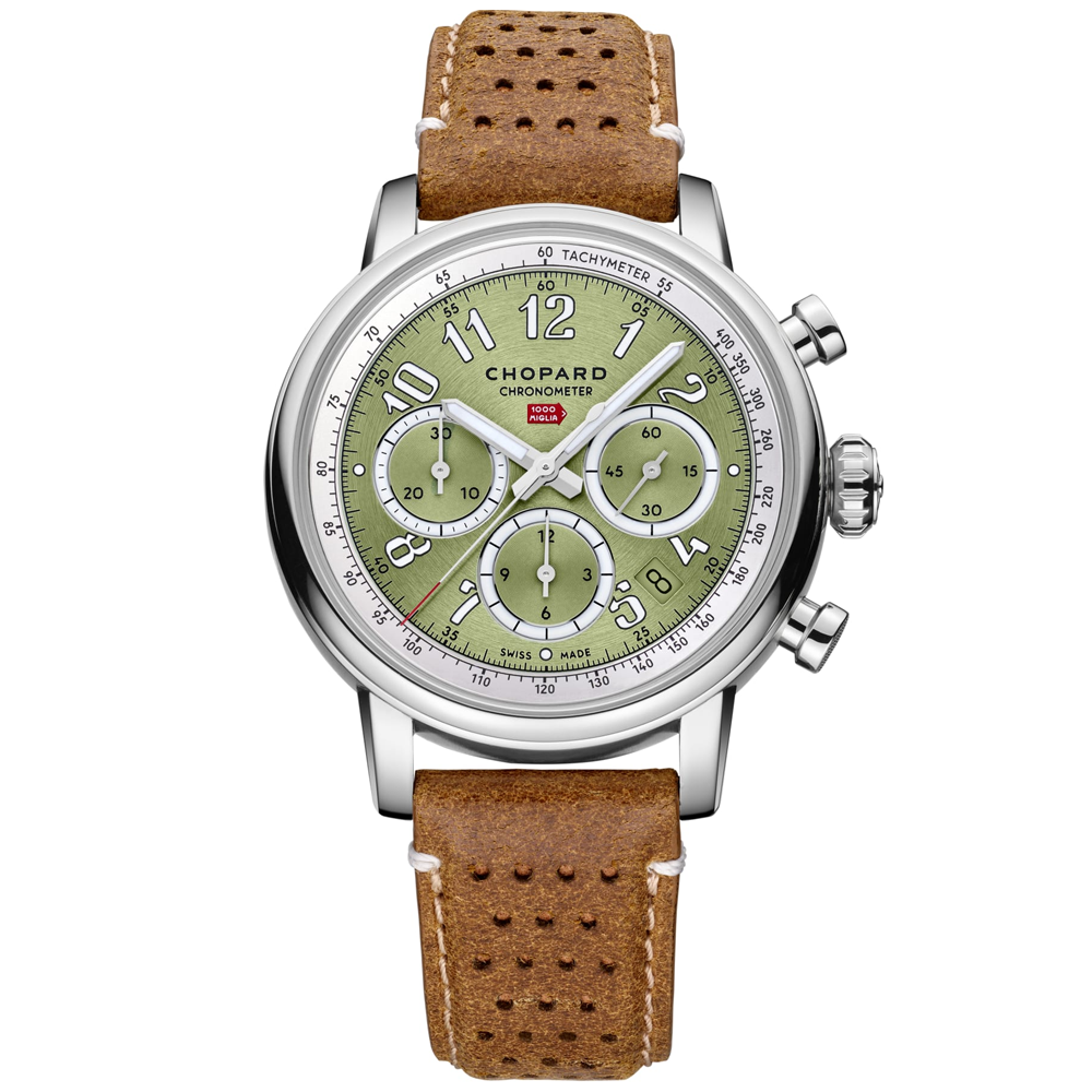 Mille Miglia Classic Chronograph Steel Automatic Strap Watch