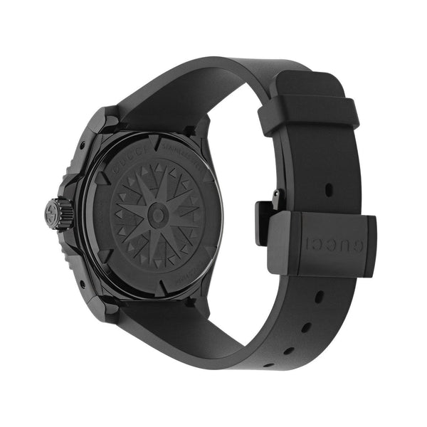 Gucci Gucci Dive Automatic 40mm PVD Black Dial Rubber Strap Watch - Berry's Jewellers