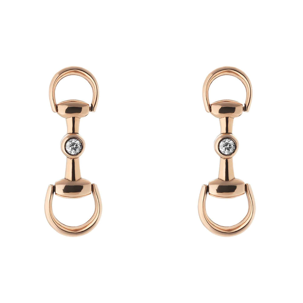 Drop Earrings Gucci Diamond Earrings Gucci Horsebit 18ct Rose