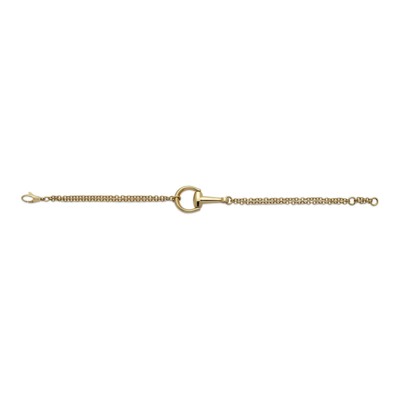 Gucci Horsebit 18ct Yellow Gold Link Bracelet size 17