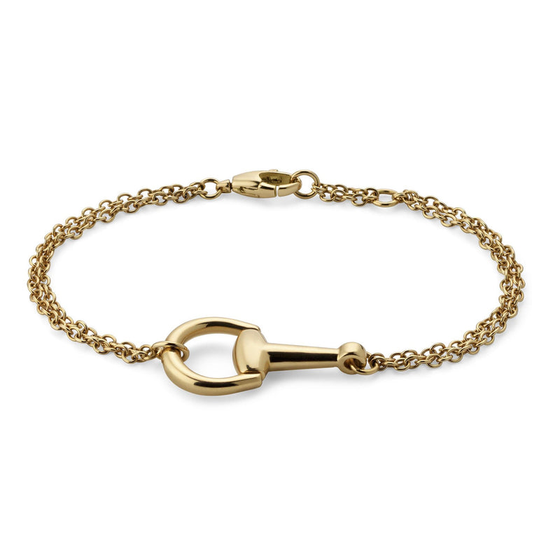 Gucci Horsebit 18ct Yellow Gold Link Bracelet size 17