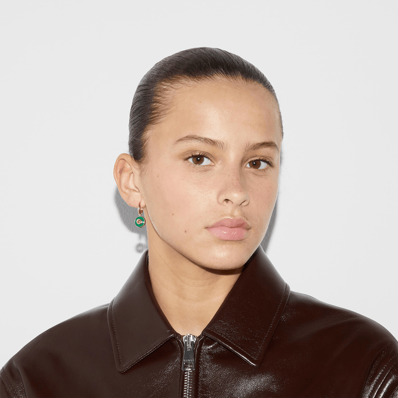Gucci Interlocking 18ct Yellow Gold Black Onyx Drop Earrings Gucci Interlocking 18ct Yellow Gold Black Onyx Drop Earrings