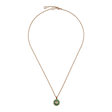 Gucci Interlocking  Interlocking 18ct Rose Gold Green Agate Necklace