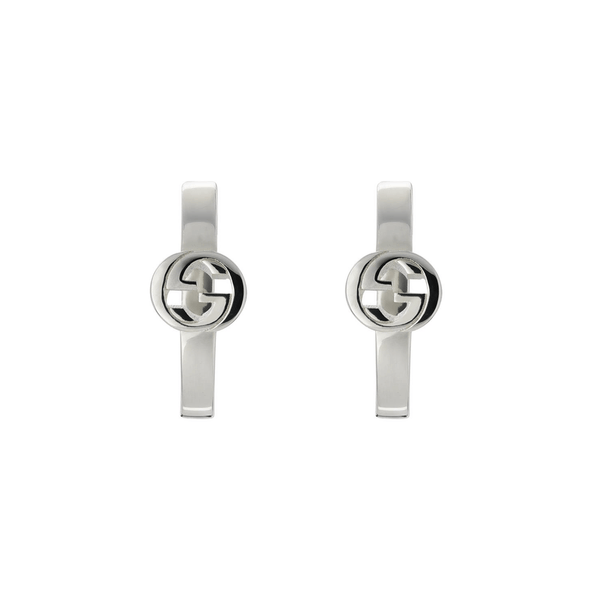 Gucci Gucci Interlocking Sterling Silver Large Hoop Earrings - Berry's Jewellers