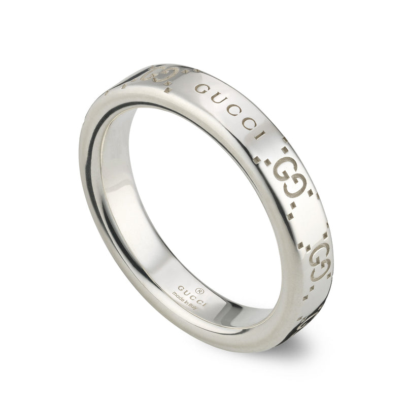 Gucci Gucci Signature Sterling Silver GG 4mm Ring - Berry's Jewellers