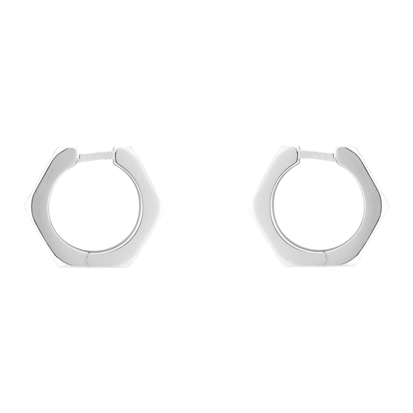 Gucci Gucci Sterling Silver Trademark Hoop Earrings - Berry's Jewellers