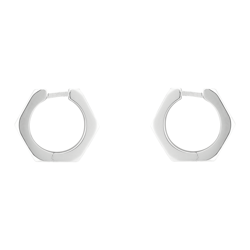 Gucci Gucci Sterling Silver Trademark Hoop Earrings - Berry's Jewellers