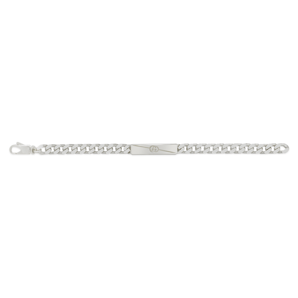 Gucci Gucci Tag Sterling Silver With Interlocking  logo Bracelet - Berry's Jewellers