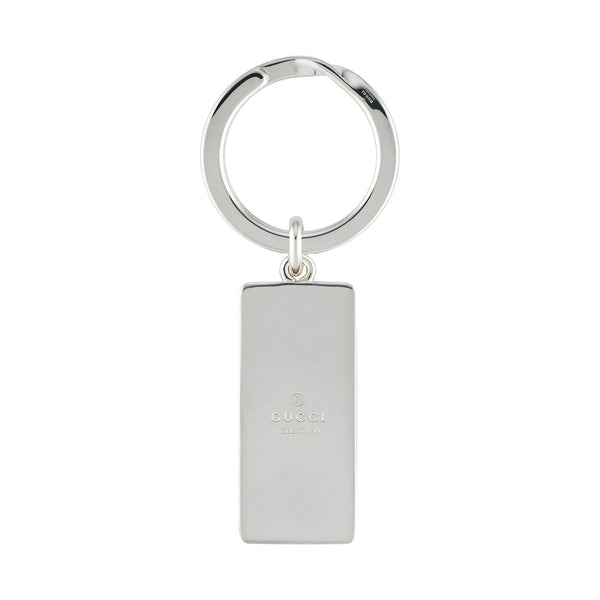 Gucci Gucci Trademark Sterling Silver And Red Enamel Keyring - Berry's Jewellers
