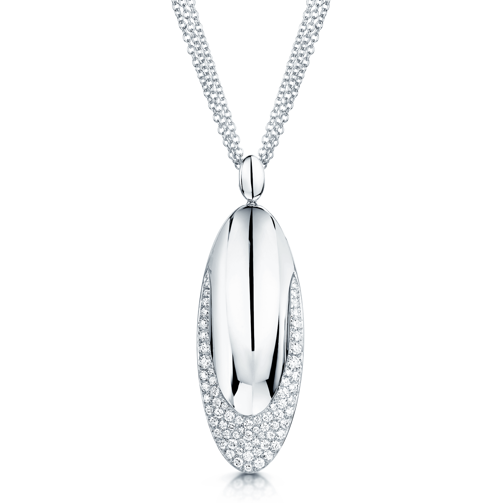 18ct White Gold Pear Cut Fancy Yellow Diamond Necklet With Mixed Cut  Diamond Surrounding