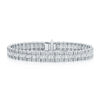 Berry's 18ct White Gold Baguette and Round Brilliant Cut Diamond Line Bracelet - Berry's Jewellers