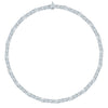 18ct White Gold Round Brilliant And Baguette Cut Diamond Collarette