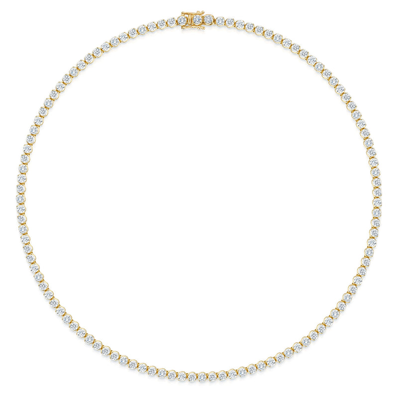 18ct Yellow Gold Round Brilliant Cut Diamond Claw Set Collarette