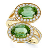 Berry's 18ct Yellow Gold Oval Cut Green Tourmaline and Diamond Ring - Berry's Jewellers