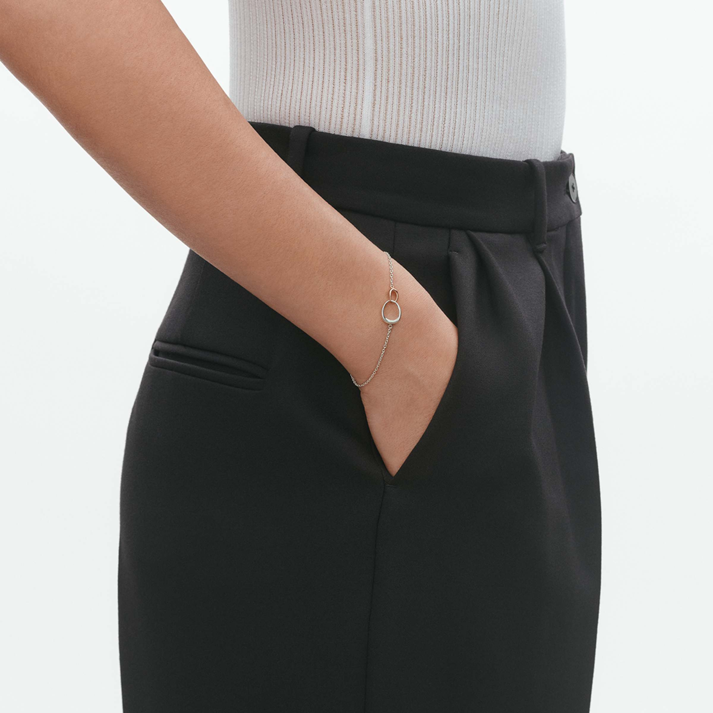 Offspring Sterling Silver & 18ct Rose Gold Bracelet