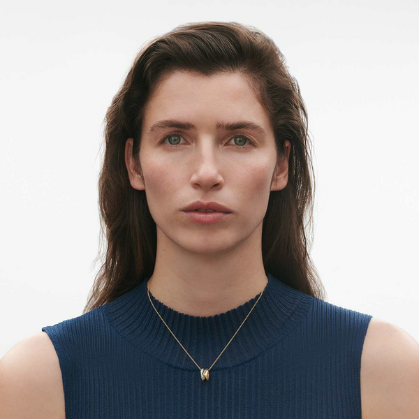 Georg Jensen Fusion 18ct Yellow And White Gold Diamond Set Open Pendant - Berry's Jewellers