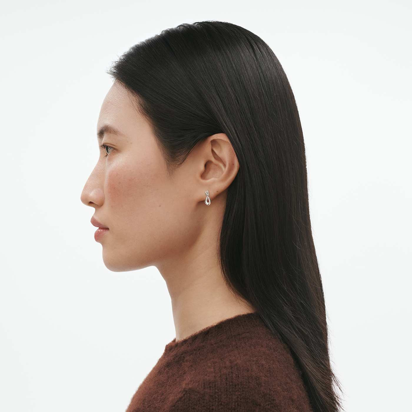 Infinity Silver Stud Earrings