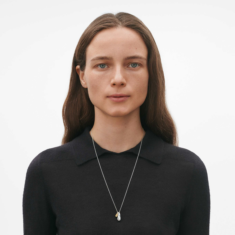 Reflect Silver & 18ct Yellow Gold Double Pendant