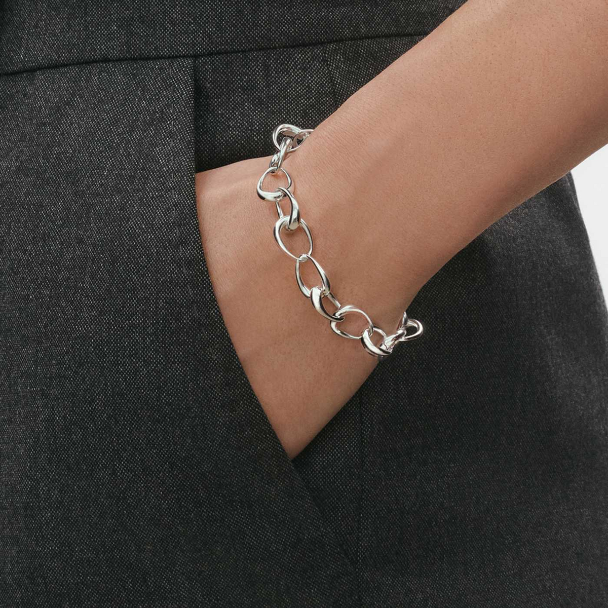 Georg Jensen Offspring Sterling Silver Link Bracelet - Berry's Jewellers