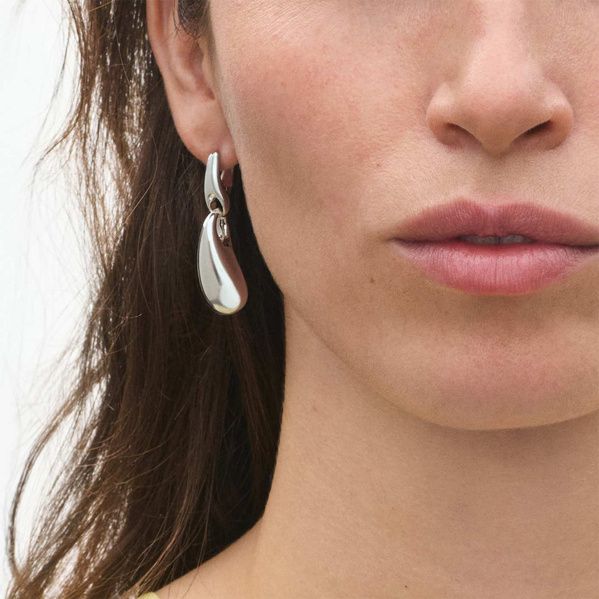 Georg Jensen Reflect Sterling Silver Small Drop Earrings - Berry's Jewellers
