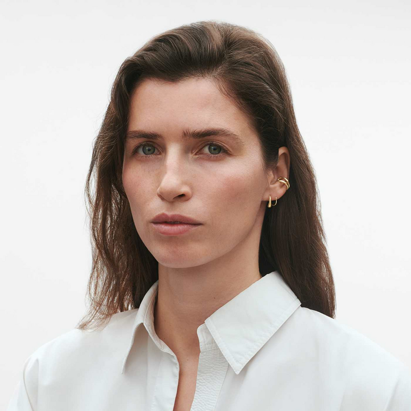 Georg Jensen Mercy 18ct Yellow Gold Swirl Earrings - Berry's Jewellers