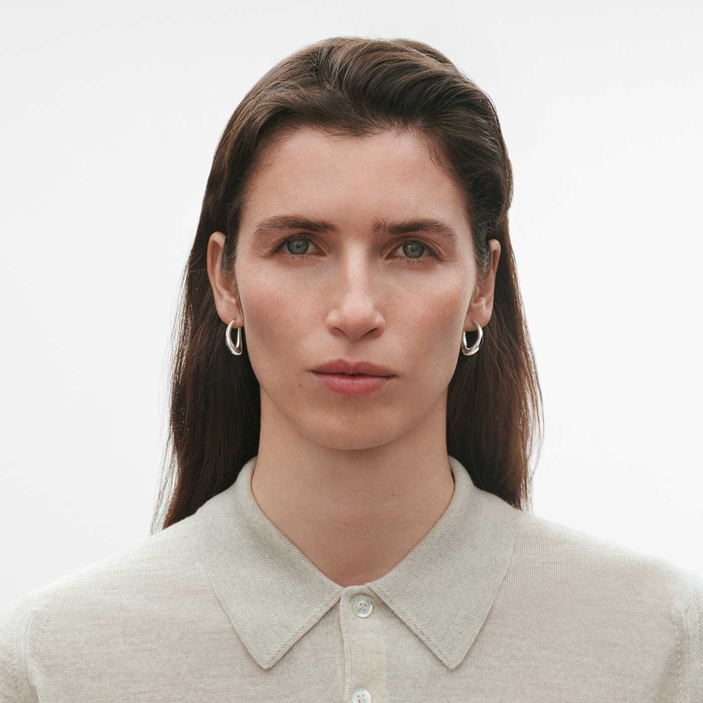 Offspring Medium Sterling Silver Earhoops