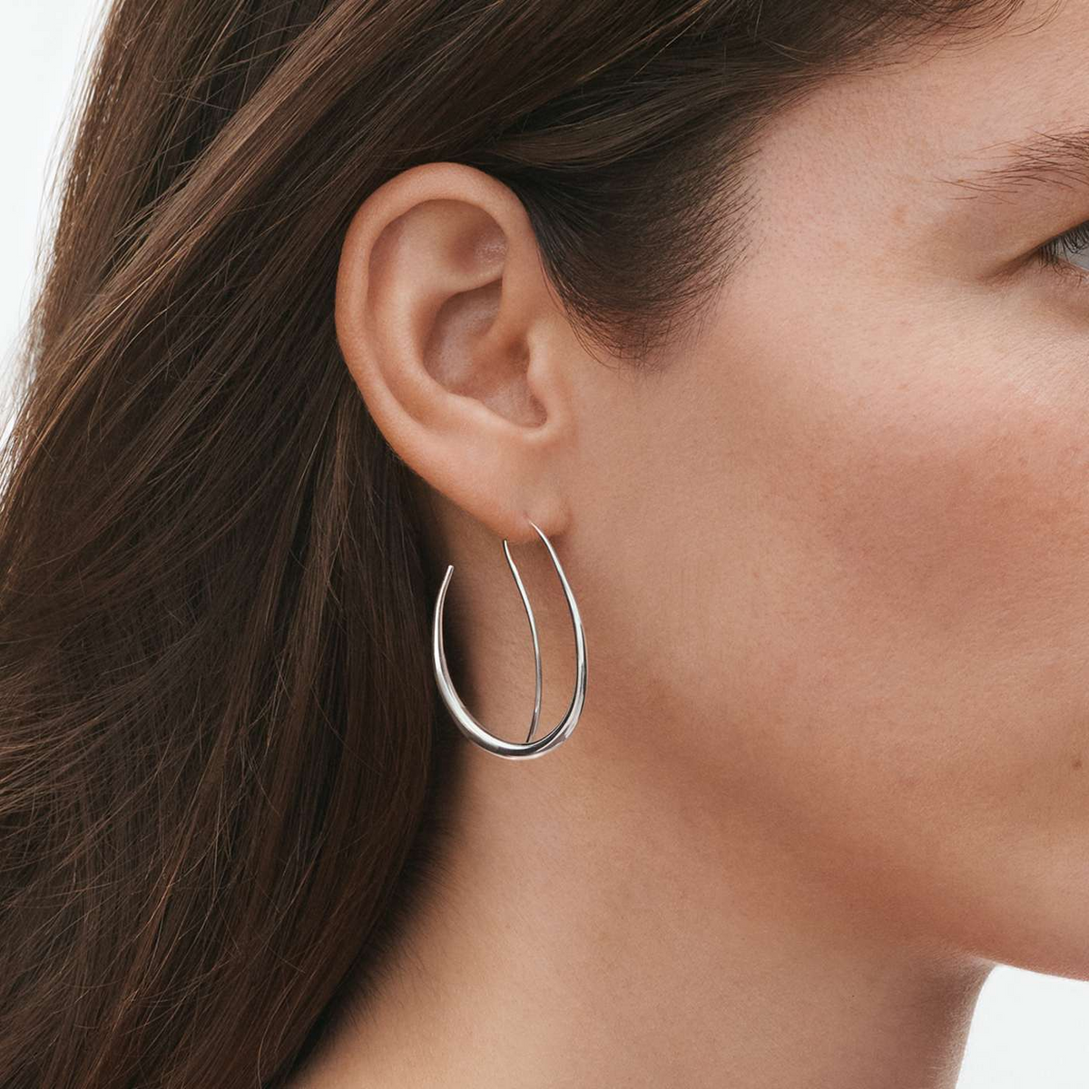 Georg Jensen Offspring Sterling Silver Ear Hoops - Berry's Jewellers