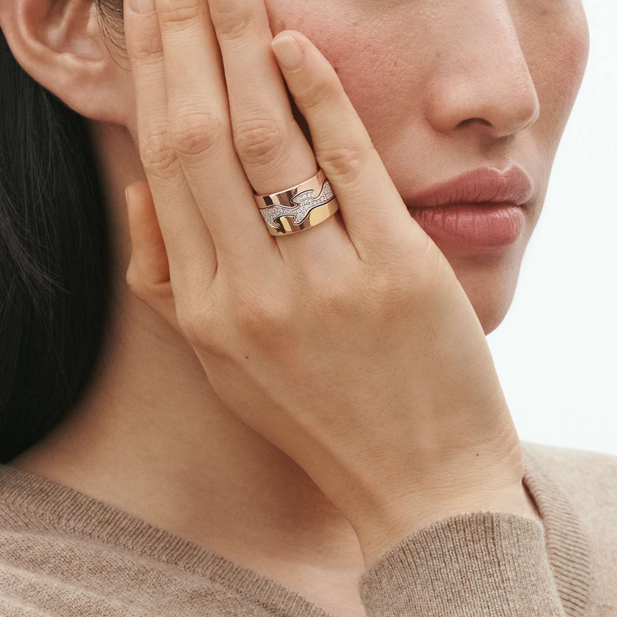 Georg Jensen 18ct Yellow Gold Fusion End Ring - Berry's Jewellers