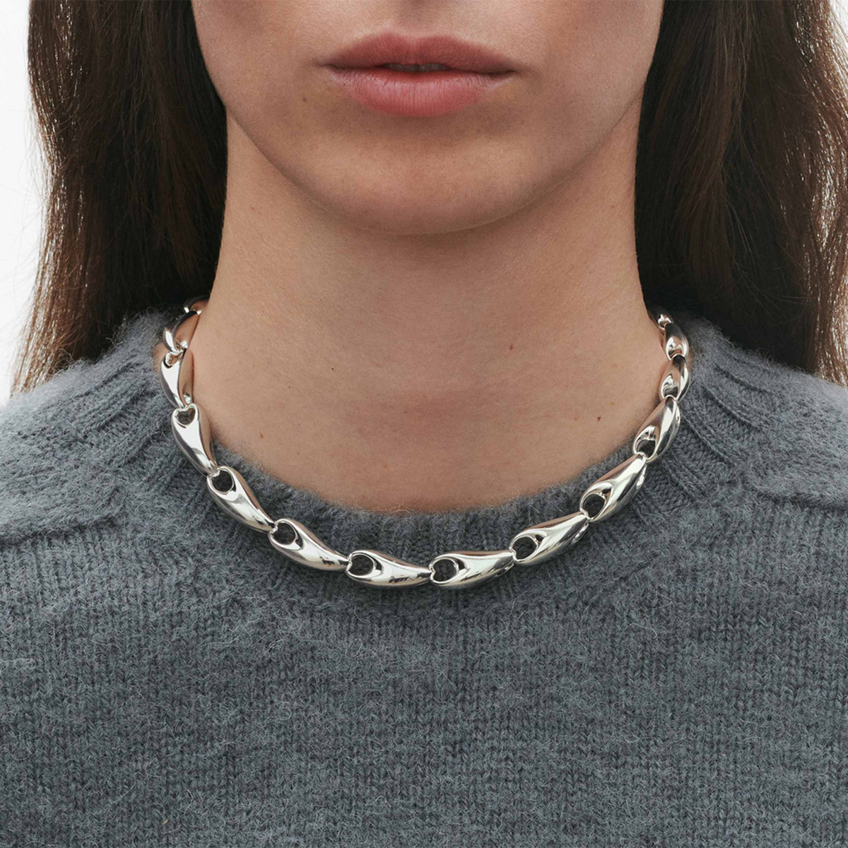 Georg Jensen Reflect Sterling Silver Large Necklace - Berry's Jewellers