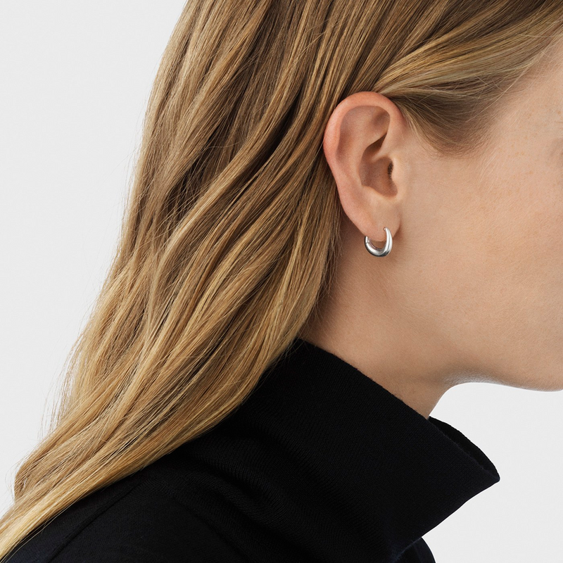 Georg Jensen Offspring Small Sterling Silver Earhoops - Berry's Jewellers