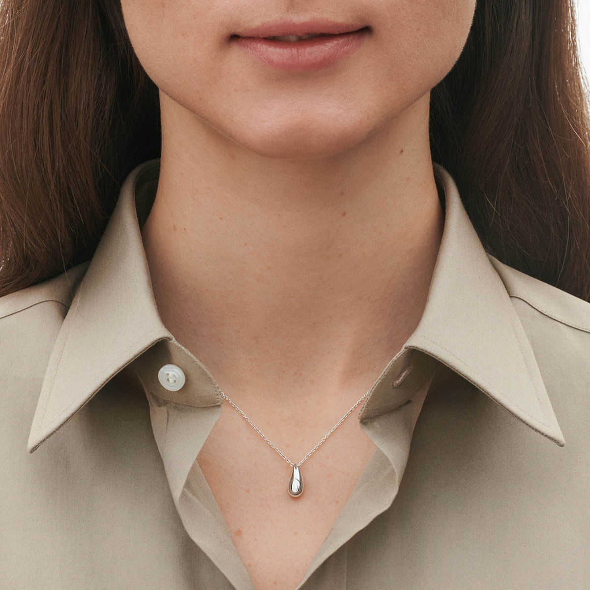 Georg Jensen Reflect Mini Silver Pendant - Berry's Jewellers